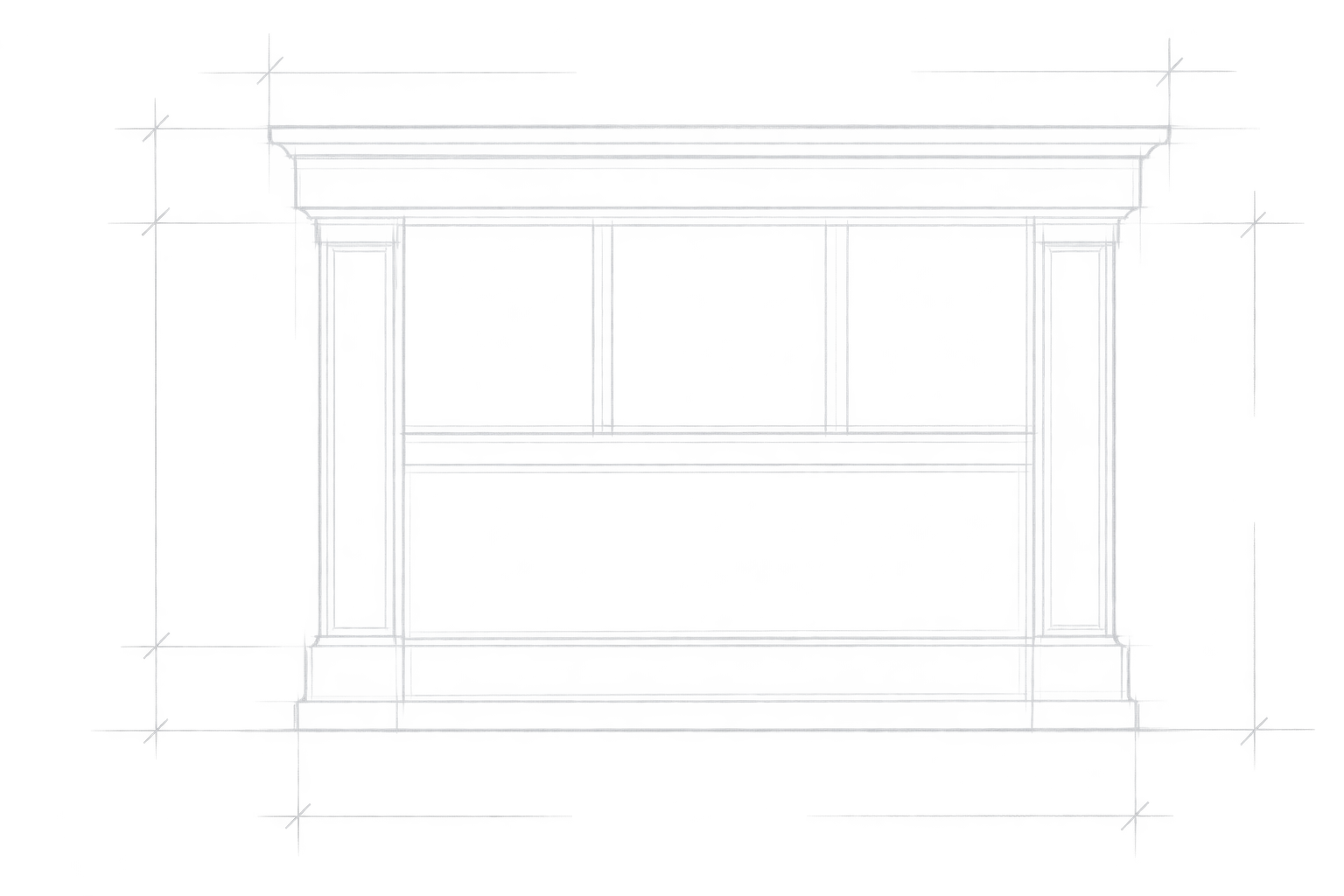 Architectural blueprint drawing